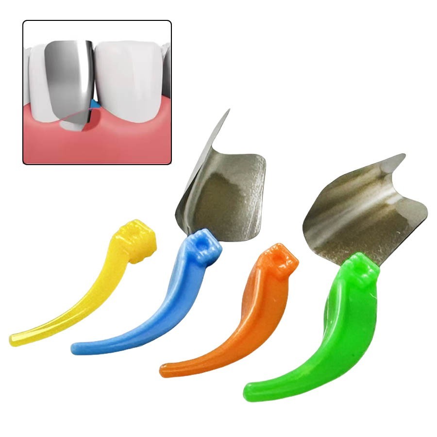 200Pcs Dental Anterior Matrix System Wedge Matrix Bands Kit Interdental Wedges