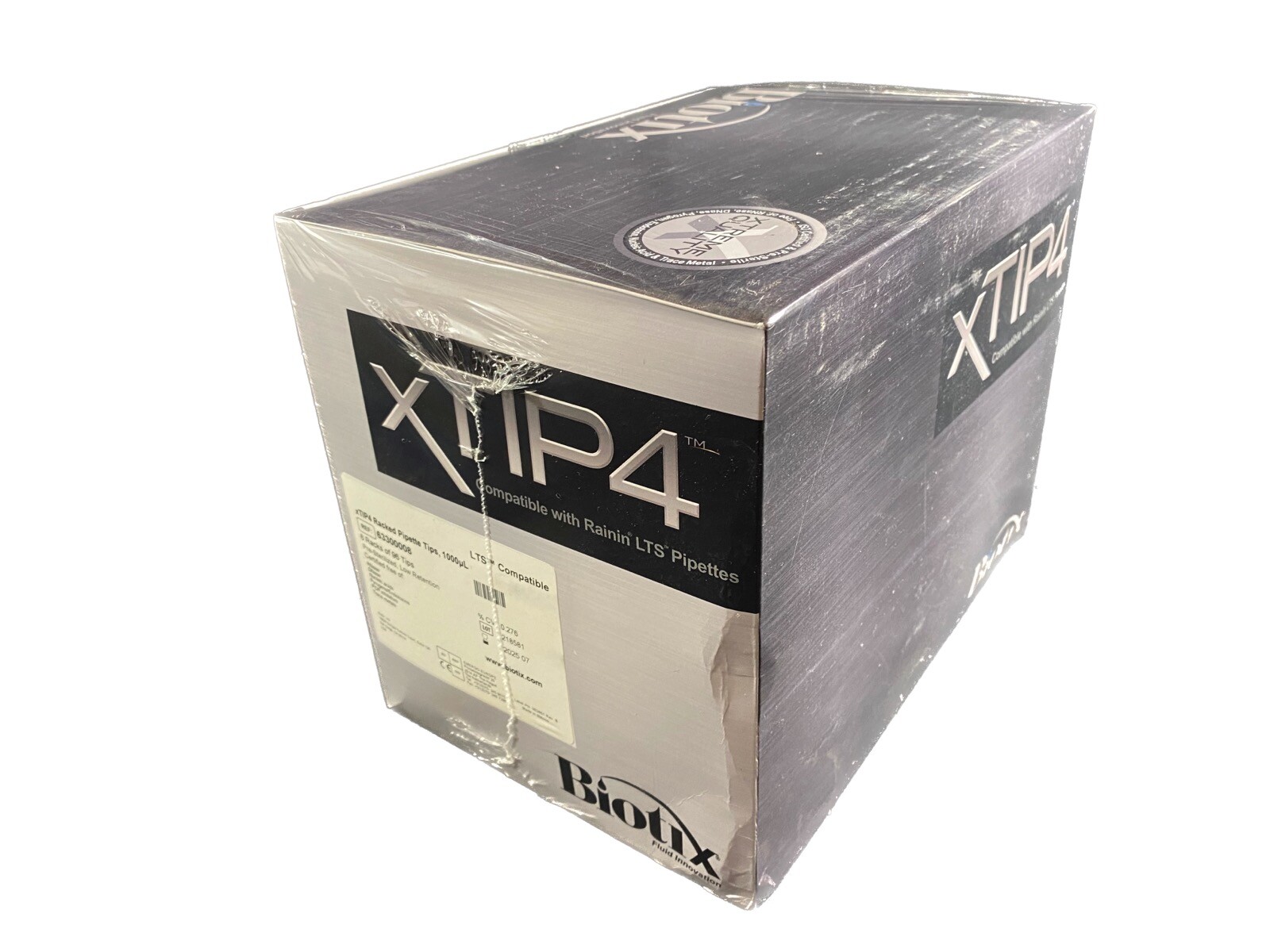 BIOTIX 1000μL xTIP4 Racked Pipette Tips RAININ LTS Compatible 63300008 (768/cs)