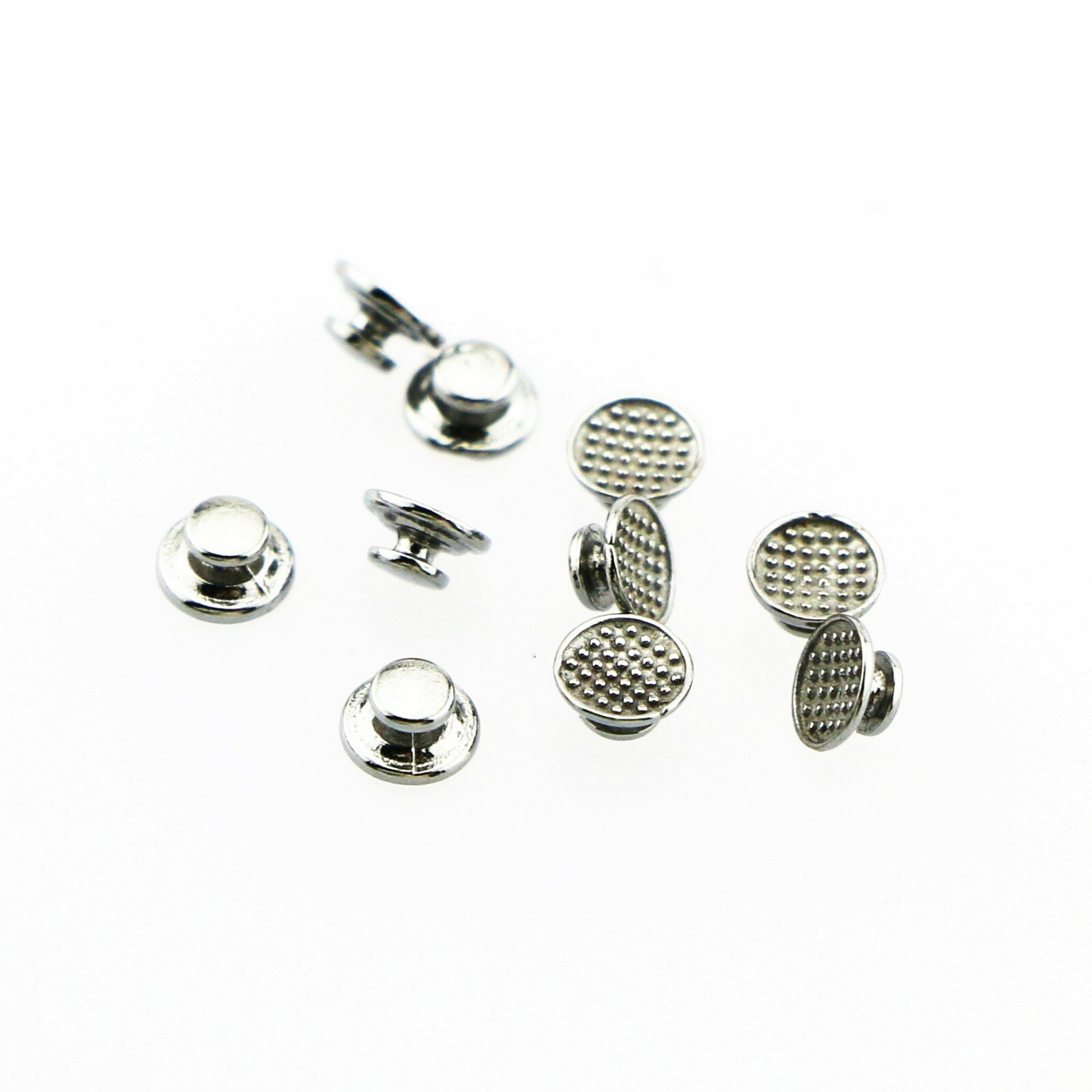 100 Pcs Dental Metal Orthodontic Lingual Button Bondable Round Mesh Base