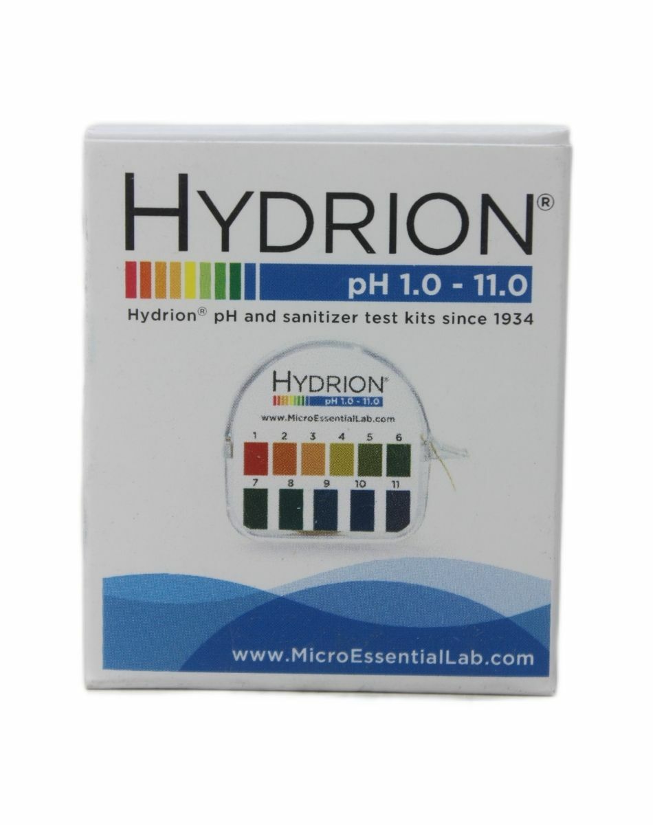 1 Pack of Micro Essential 51 Hydrion Short Range pH Test Paper 1.0-11PH