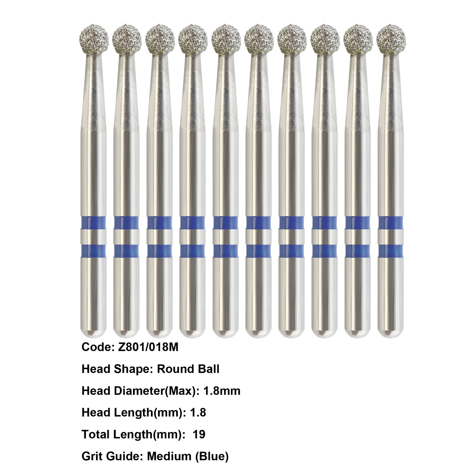Zirconia Diamond Bur High Speed Bur FG Z368 Z856 Z850 Z881 Z379 Fine Medium Grit