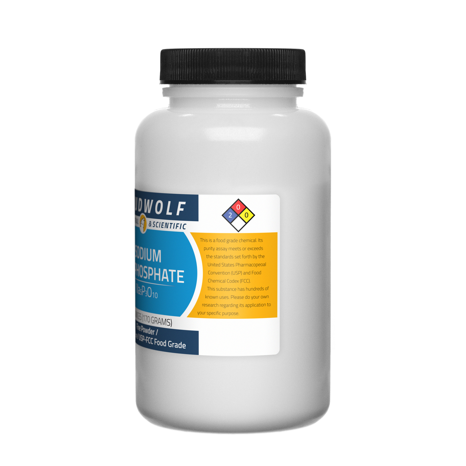 Sodium Triphosphate, 6oz, USP-FCC Food Grade, Sturdy Bottle, SHIPS SAME DAY
