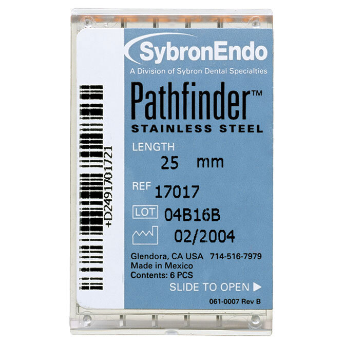 Endodontic Stainless Steel Pathfinder CS Files by Kerr (6 Per Pack)