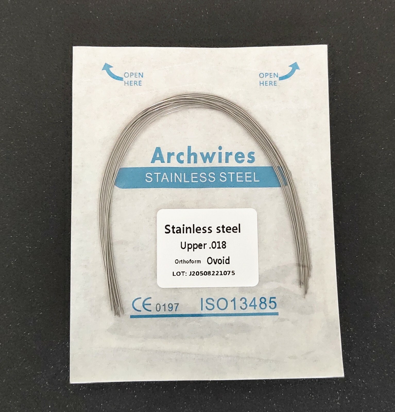 50Packs Dental Orthodontic Stainless Steel Arch Wires Round Ovoid/Natural Form