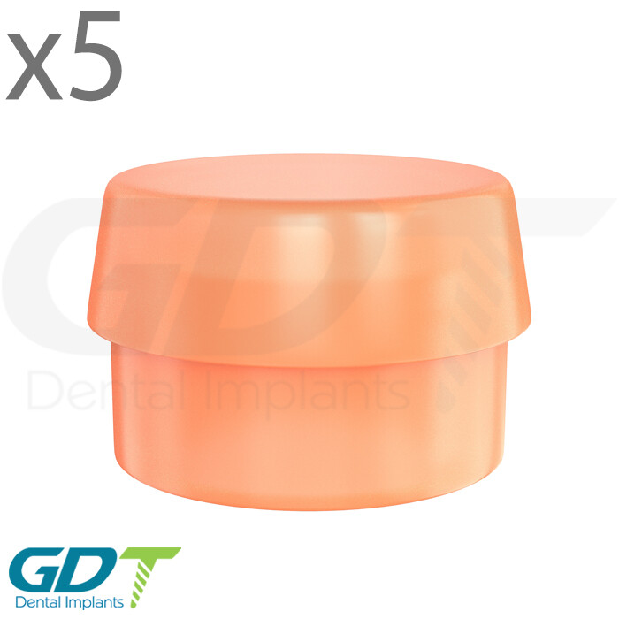5 Soft Silicone Cap For Ball Attachment Dental Fixture Prosthetic