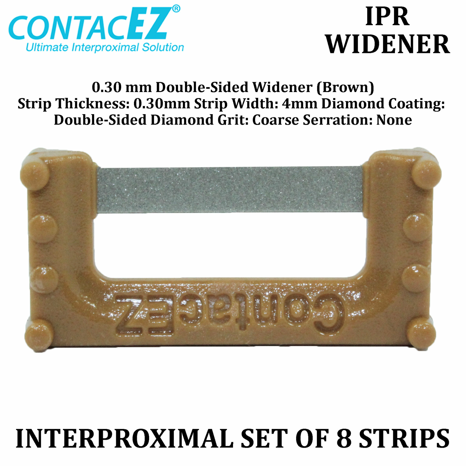 Dental ContacEZ Restorative Orthodontic IPR Interproximal Reduction 8pcs Brown