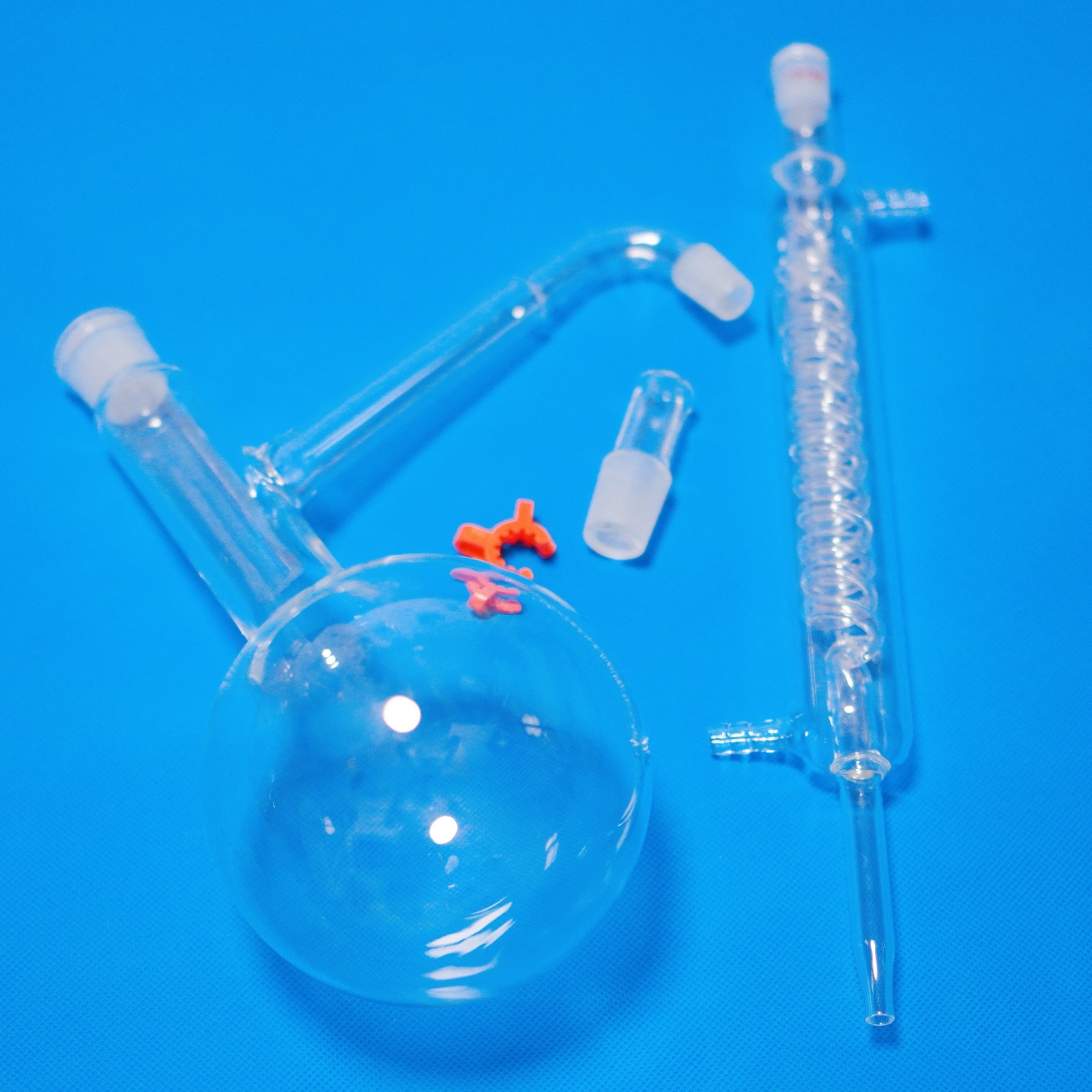 2000 ml Lab glass distillation kit distilling kit with coil graham condenser