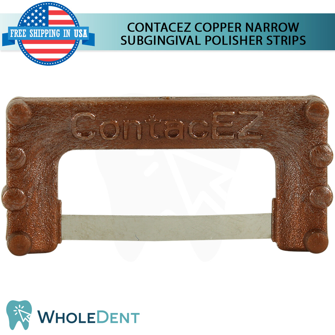 ContacEZ Copper Narrow Subgingival Polisher 8 Strips Dental Restorative Finish