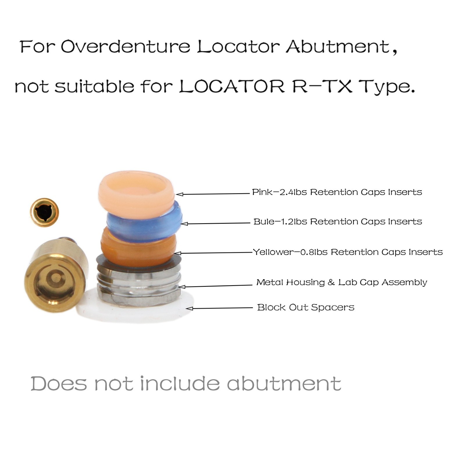 US Dental Zest locator Regular Platform fit Hiossen ET φ 4.0/4.5/5.0mm Implants