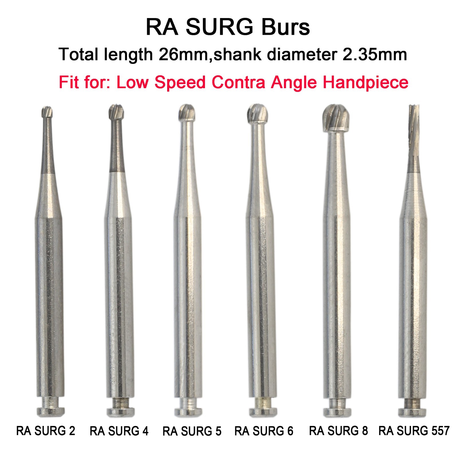 Wave Dental Carbide Burs Round Latch Bur RA 2 4 Long Surgical Bur LAOS RA SURG 4
