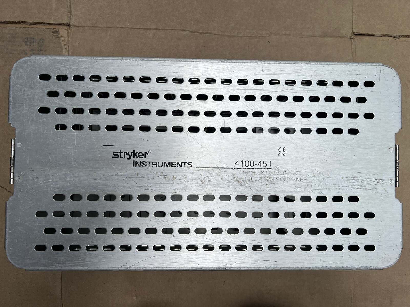 ??Stryker 4100-451 Aluminum Sterilization Container Tray Lid??