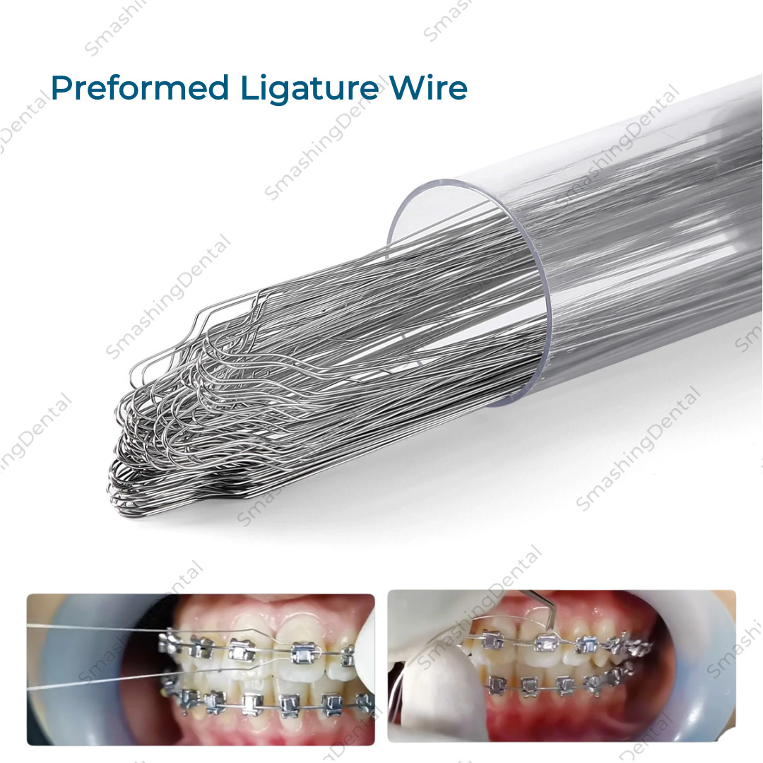 Dental Orthodontic Wire Preformed Metal Ligature Ties Long Short 008/010/012