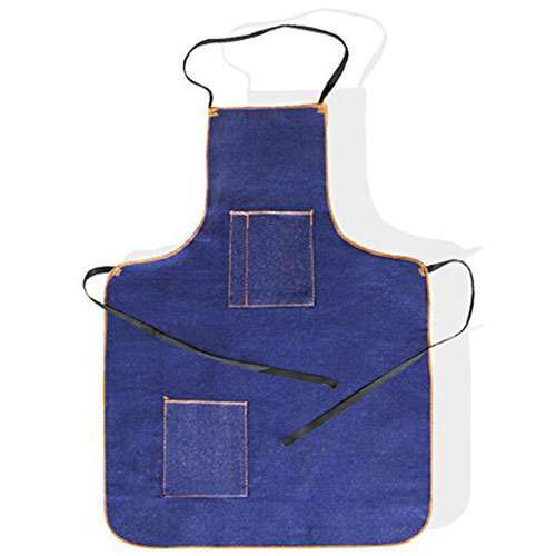 JSP Denim Apron Long Knee High, Blue, 25″x34″, 2 Pockets Bib