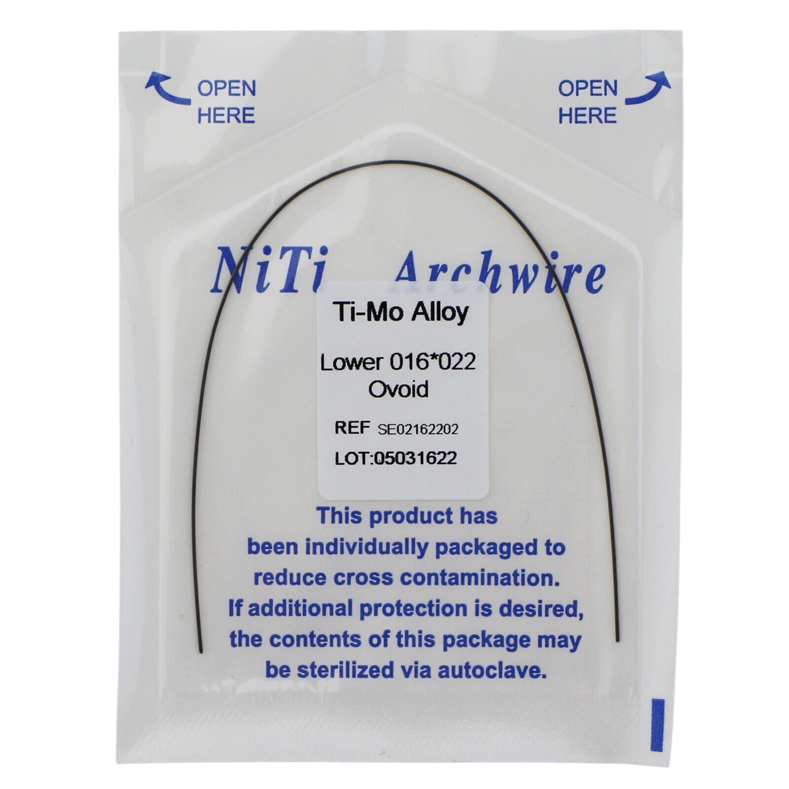 Dental Arch Wire TMA Beta Titanium Ti-Mo Alloy Oviod Rectangular Upper/Lower