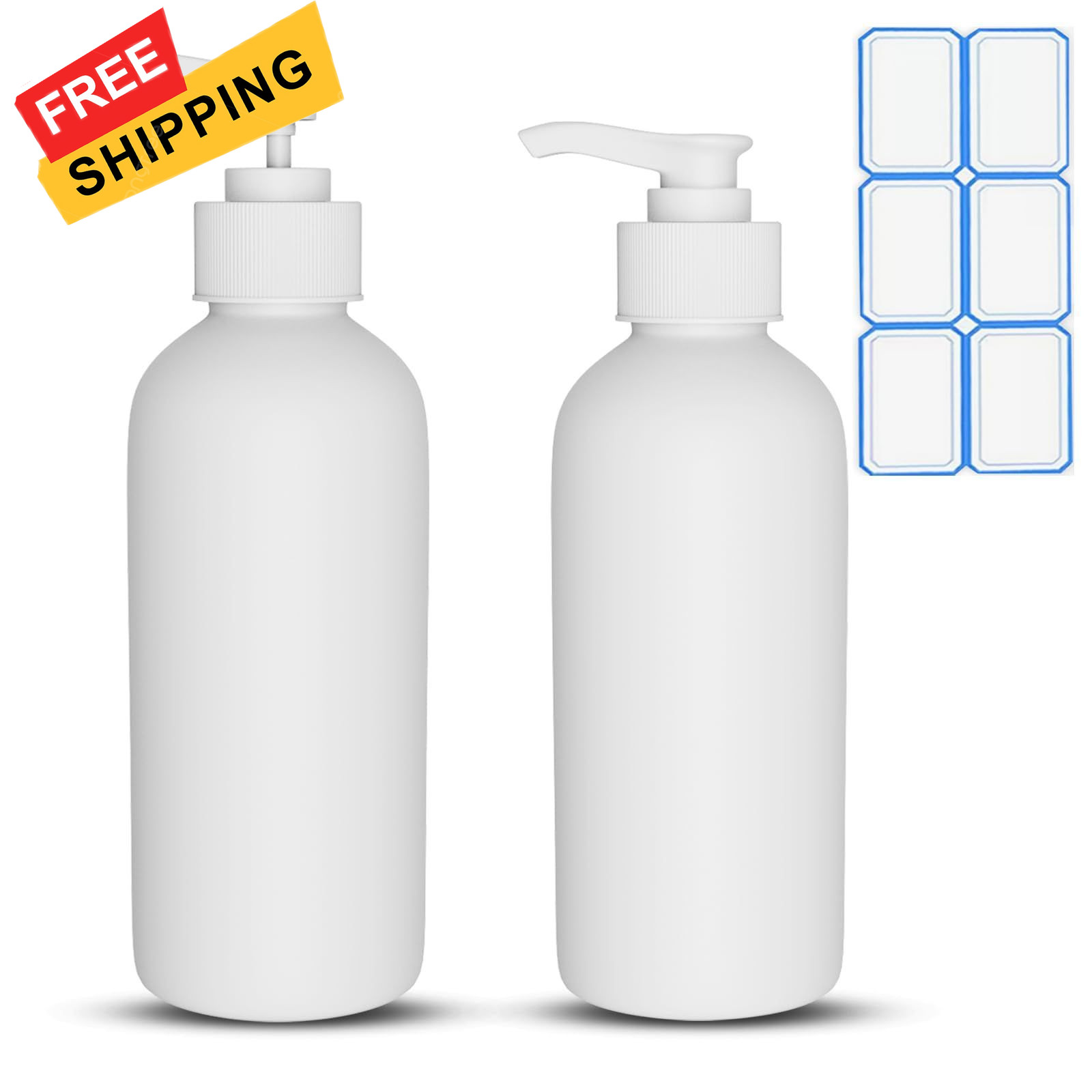DTDNZKN 2 Pack 10 Oz (300ml) Pump Bottles Dispenser for Massage Oil, White