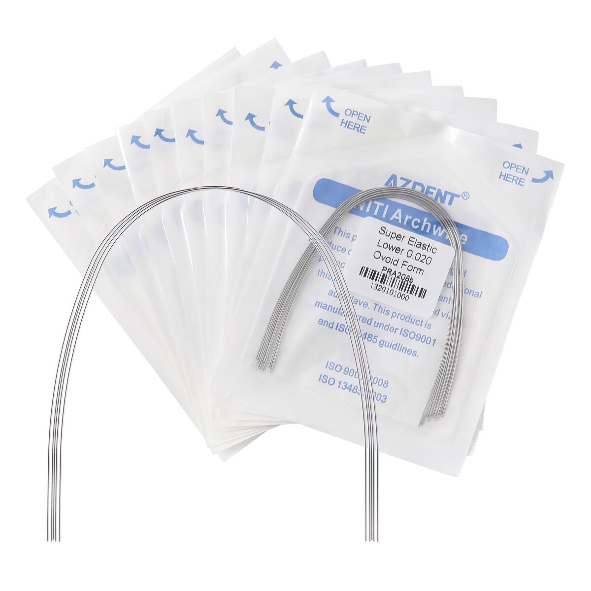 10pcs/kit AZDENT Dental Orthodontic Super Elastic Niti Arch Wire Oval Form