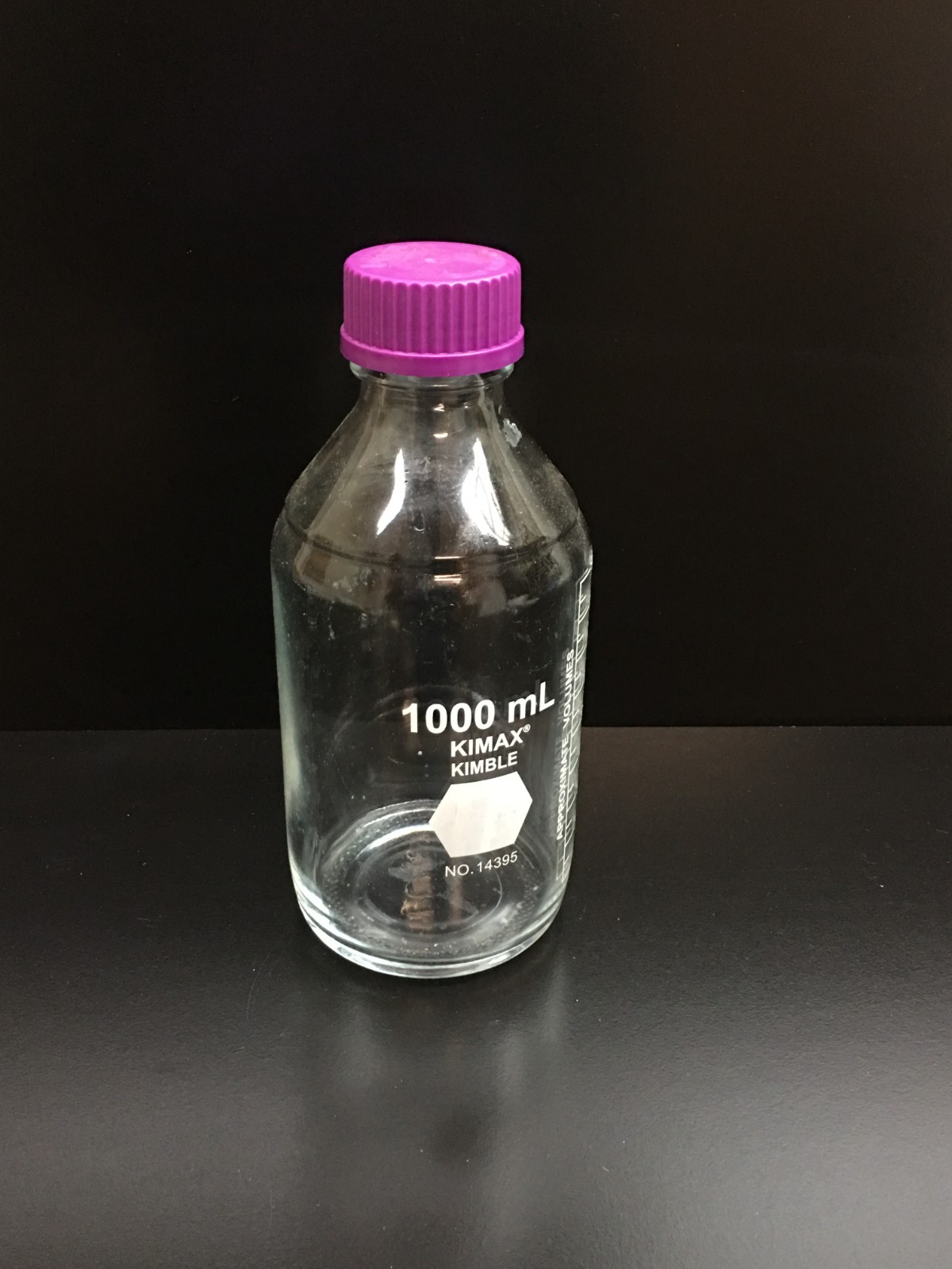 Kimble Kimax Cat No 14395 GL45 Media Bottle 1000 mL