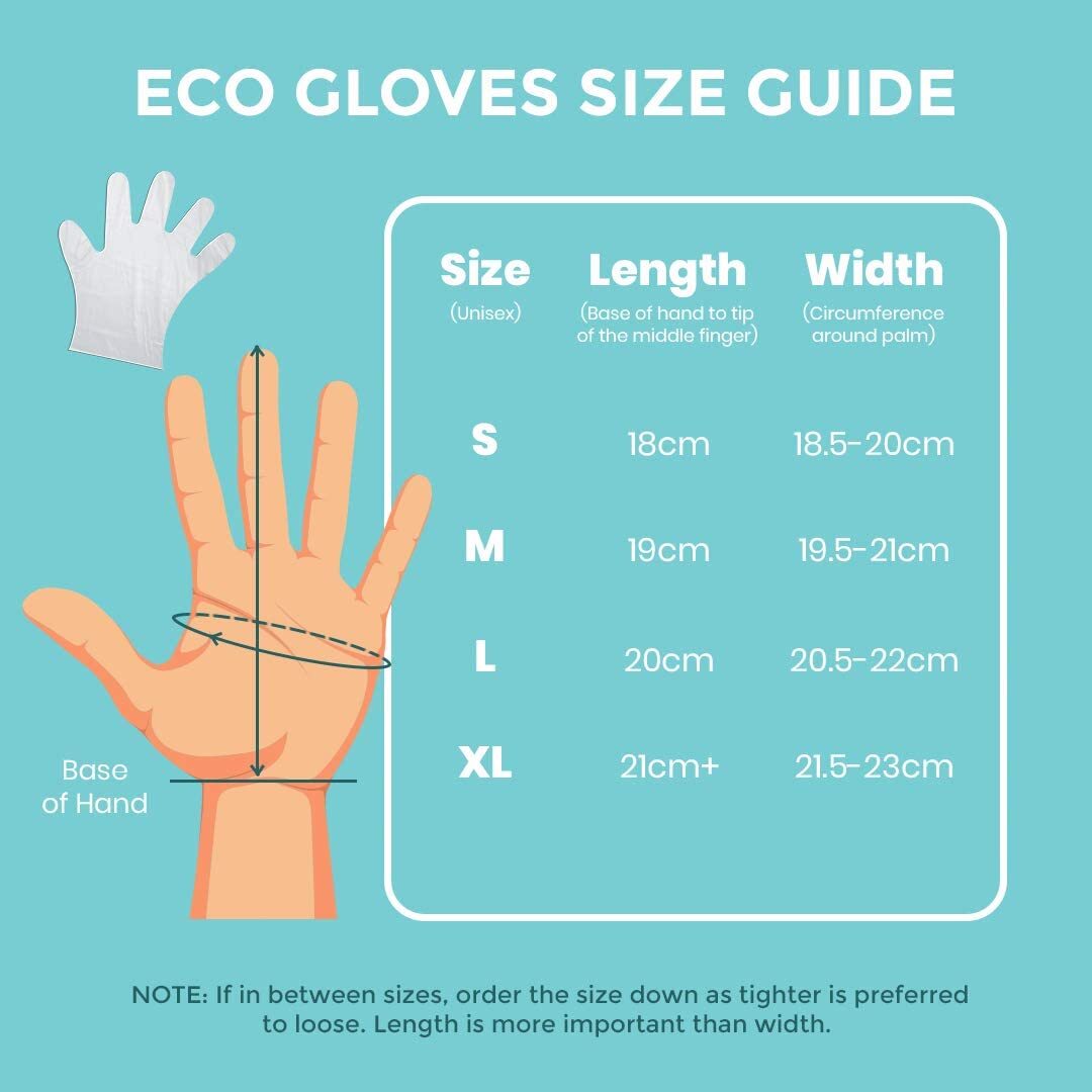 Plantbased Compostable Ecofriendly Gloves For Food Prep & Cleaning