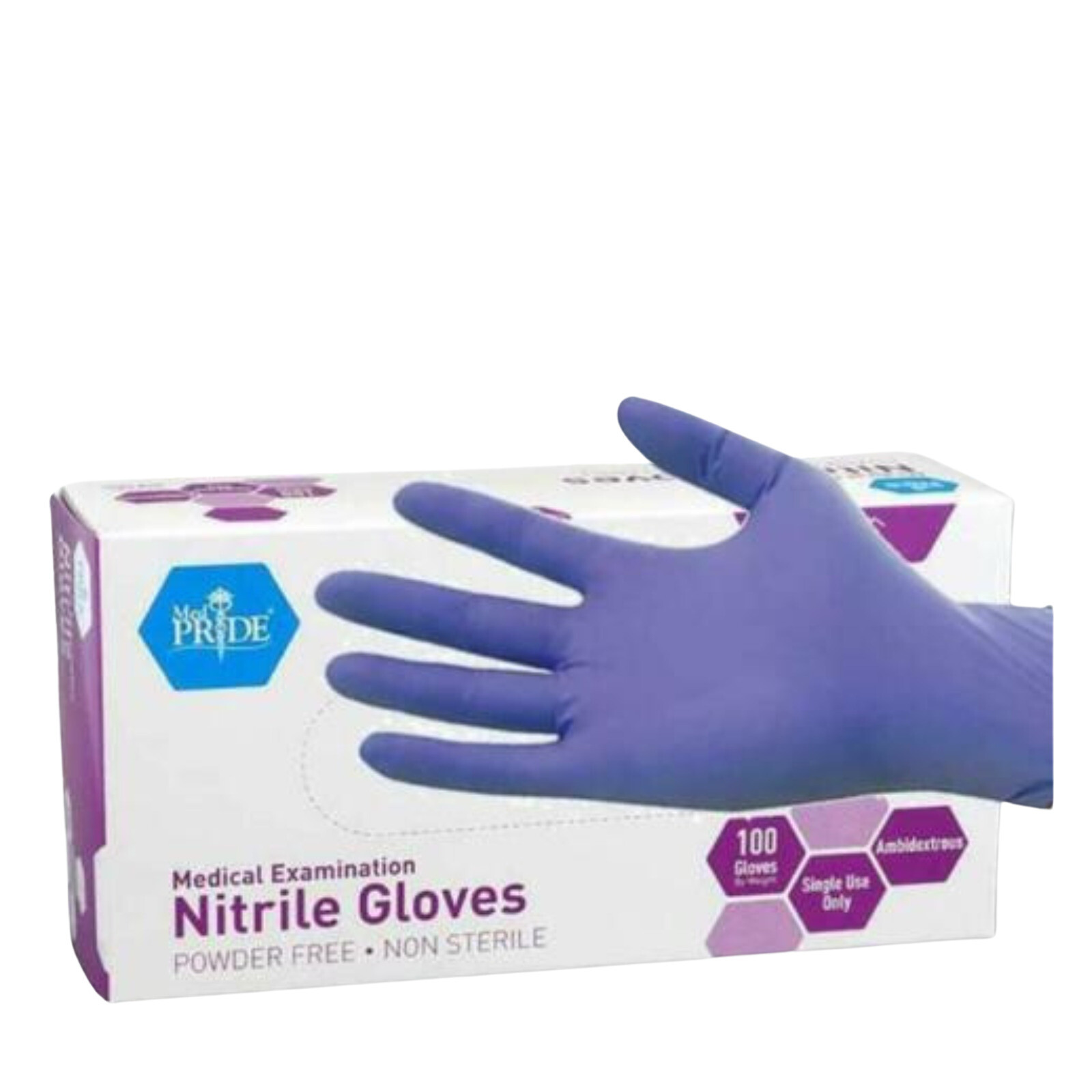 MedPride MPR-50505 Powder-Free Nitrile Exam Gloves Size Large Pack of 100