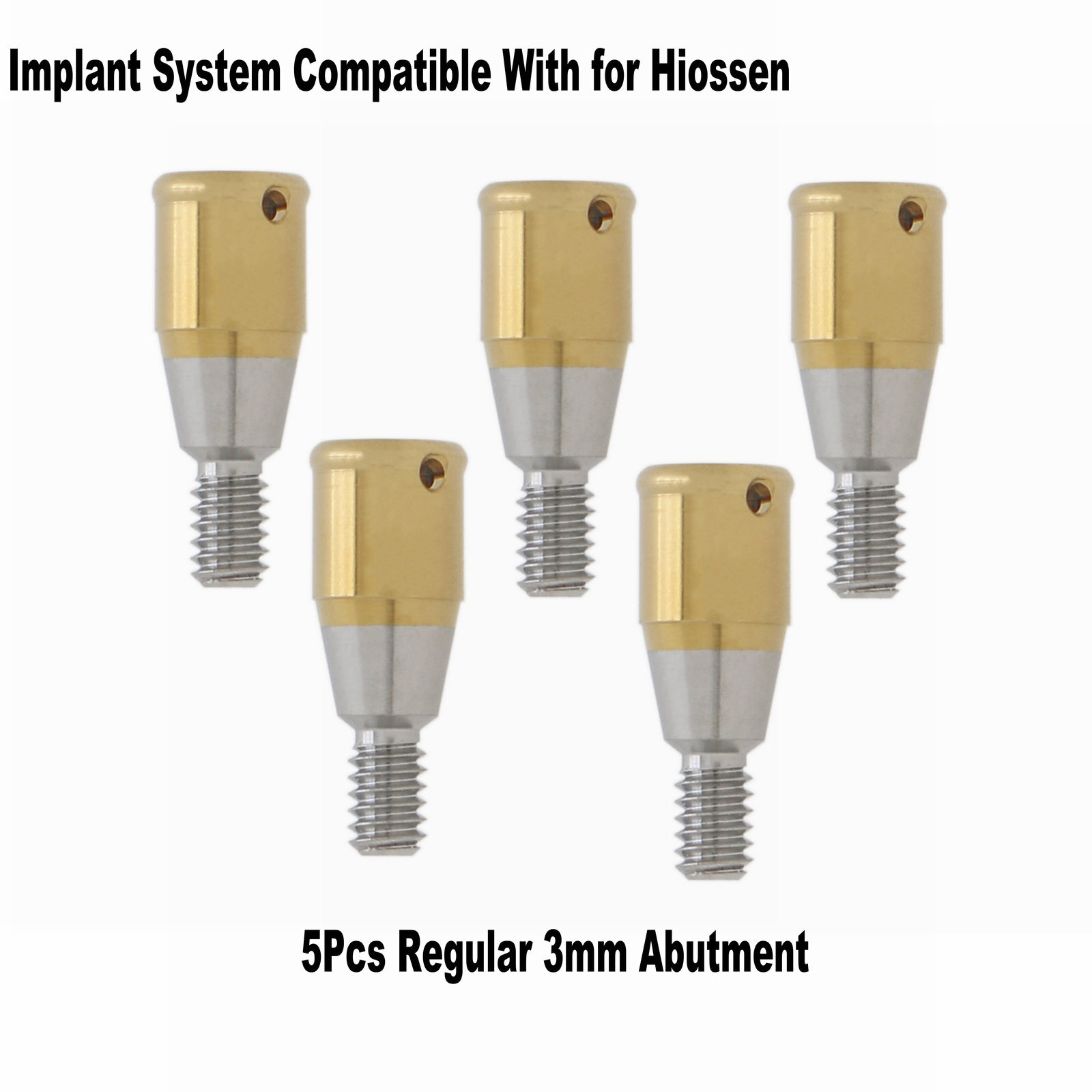 Dental Mini Ø3.2 Regular Attachment Abutments Male Caps for Hiossen 3/4/5mm