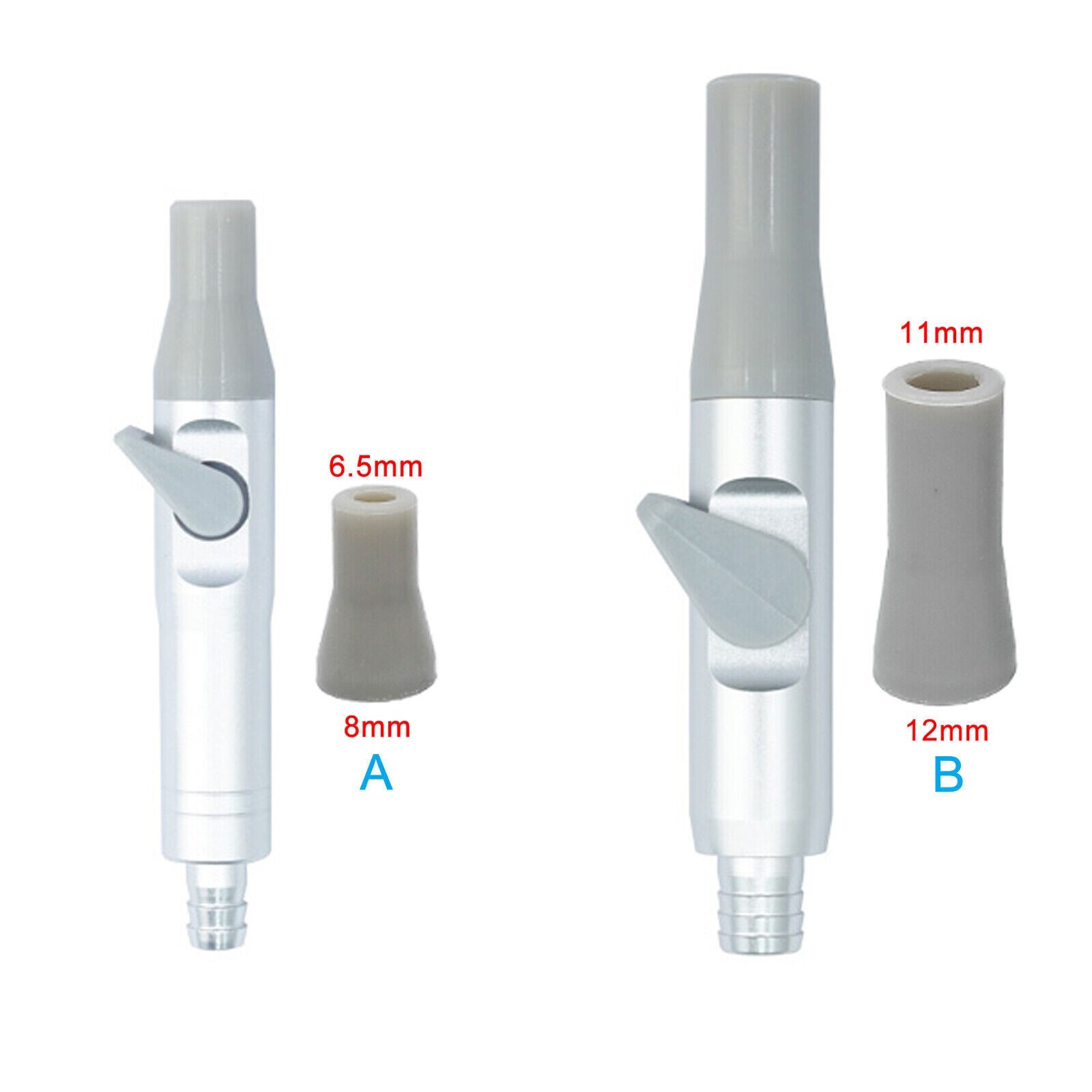 2 Pcs/Kit Dental Saliva Strong&Short Weak Rubber Saliva Ejector Adaptor Tips