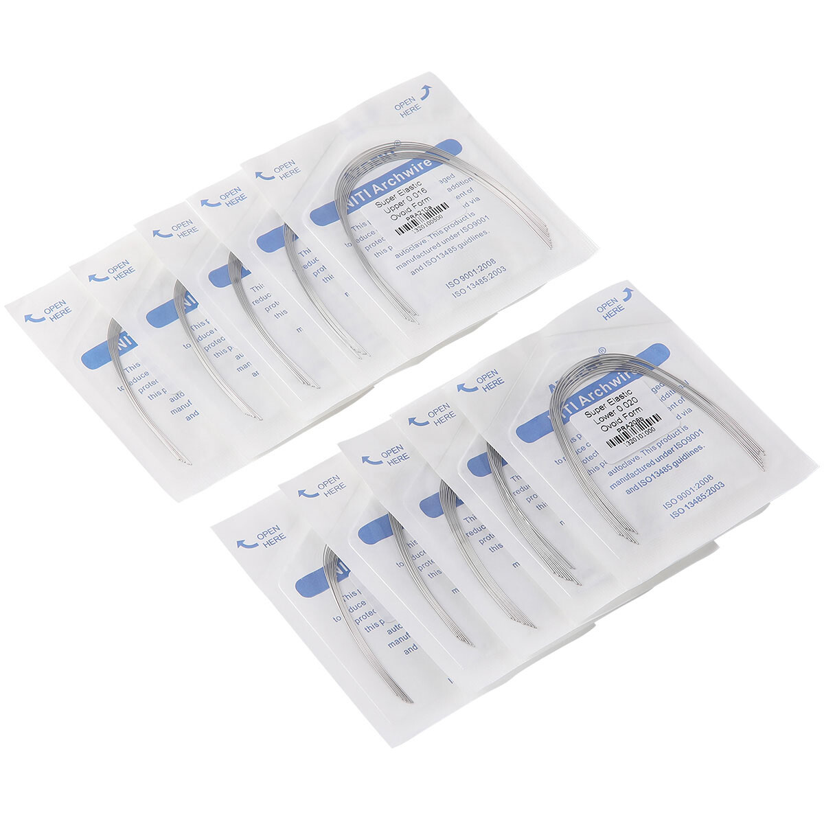 AZDENT Dental Orthodontic Mini Brackets Braces /Niti Round Arch Wires Natural