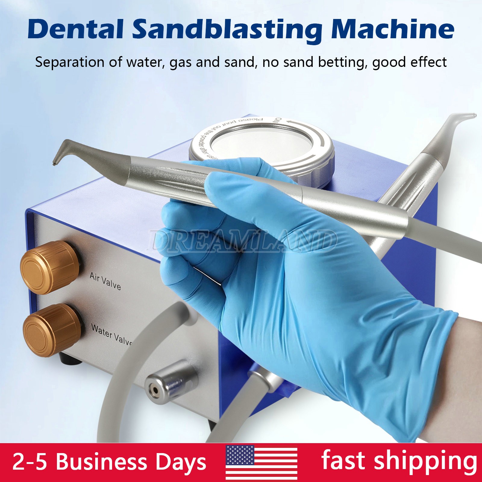 Dental Air Water Prophy Polishing Sandblasting Machine Teeth Cleaning Machine DT