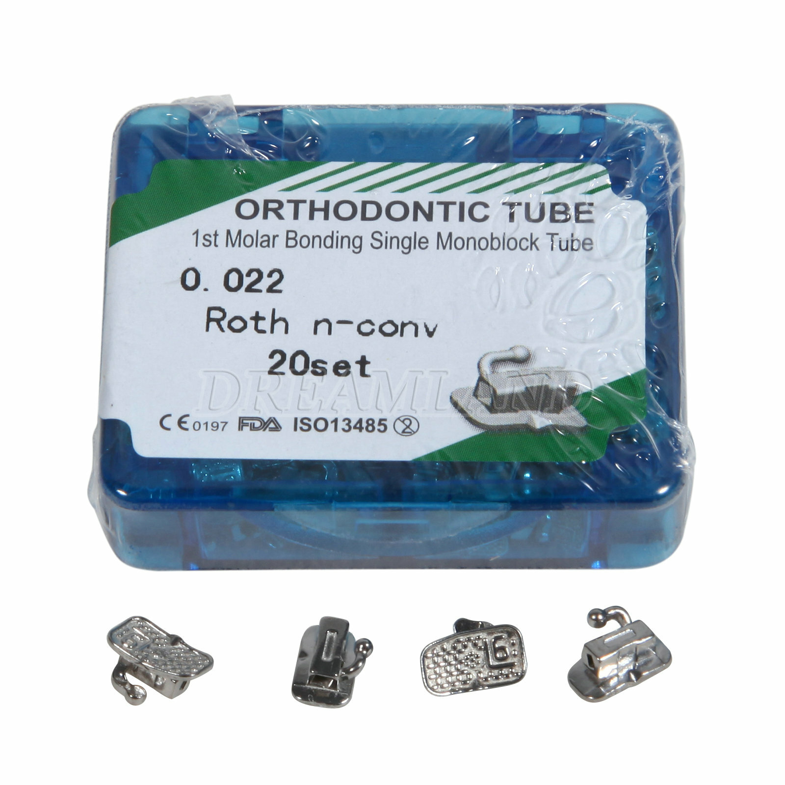 Orthodontic Buccal Tube 1st Molar Roth 0.022 Monoblock Bondable Non-Conv F*3*