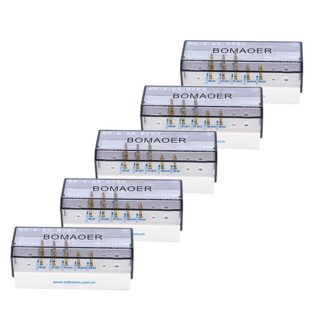 1-5kits Dental Preparation Kit Porcelain Alloy Inlay and onlay FG0908D 8PCS/kit