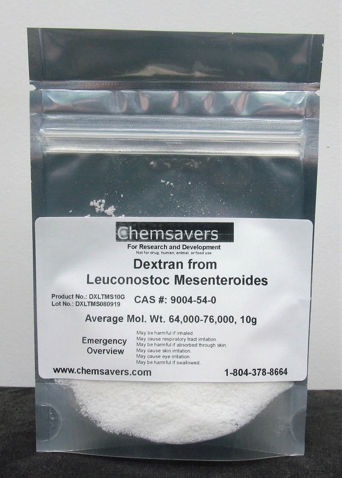 Dextran from Leuconostoc Mesenteroides, Average Mol. Wt. 64,000-76,000, 10g