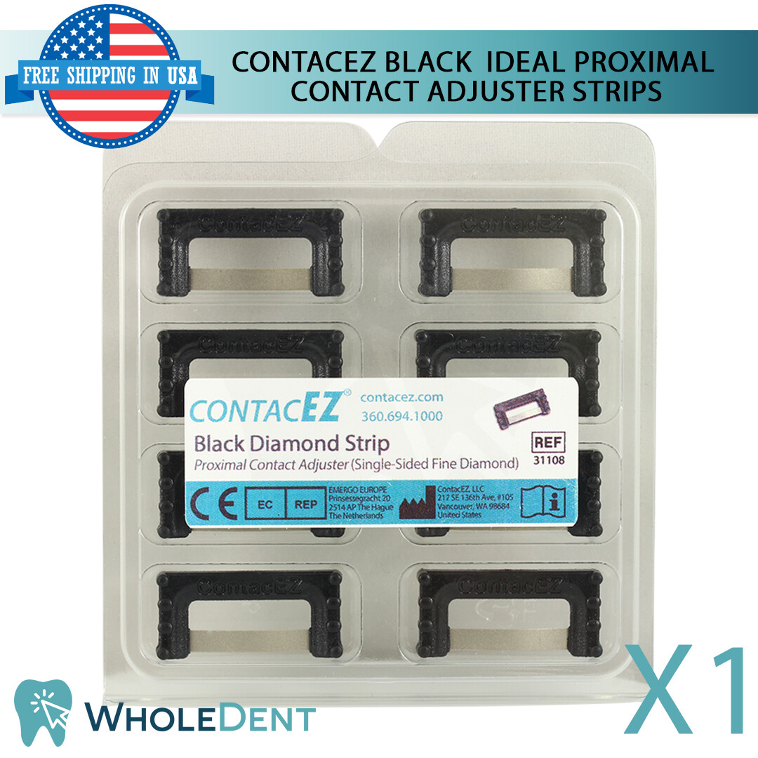 ContacEZ Black Ideal Proximal Contact Adjuster 8 Strips Dental Restorative