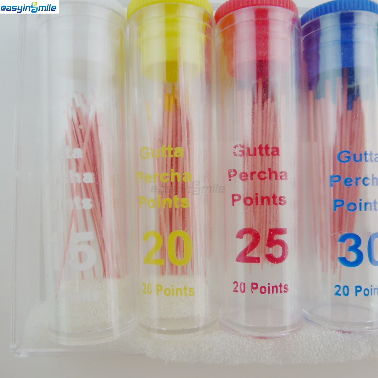 60/120 Pc Easyinsmile Dental Gutta Percha Points Endo.02/.04/.06 Taper 15#-80#