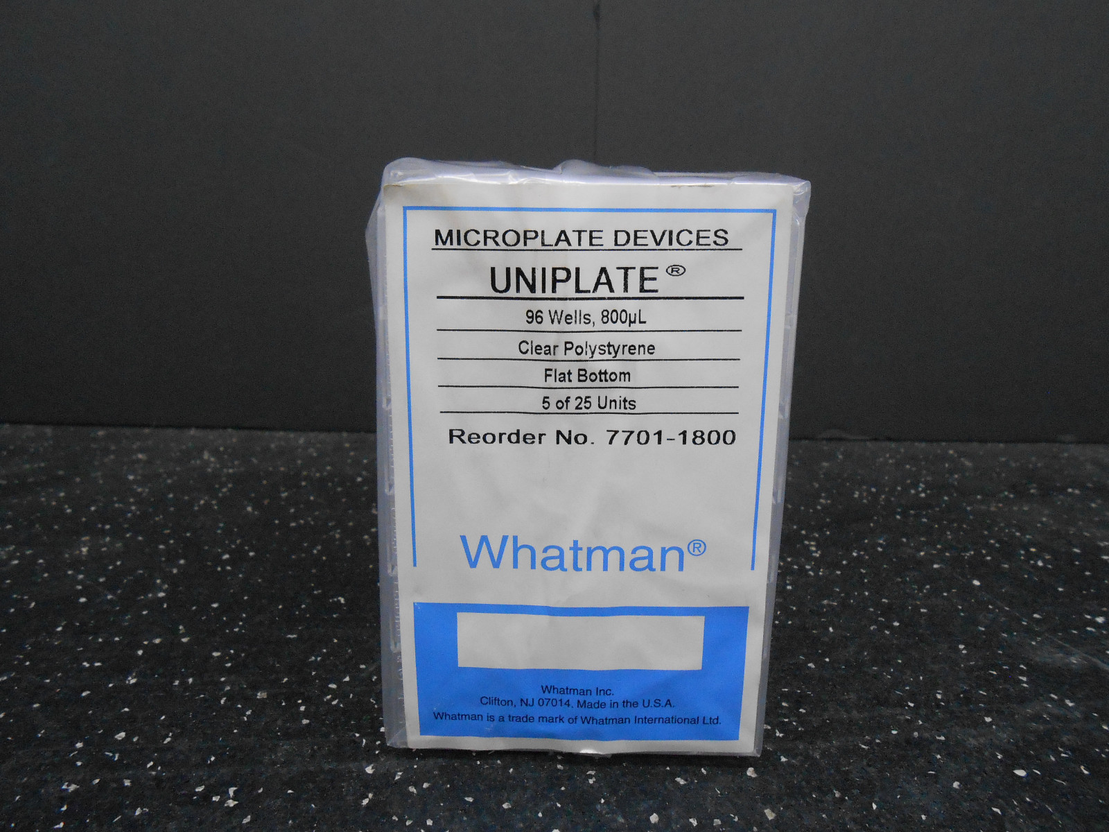 WHATMAN MICROPLATE DEVICE 7701-1800 UNIPLATE 96 WELLS 800µL CLEAR POLYSTRENE 5PK