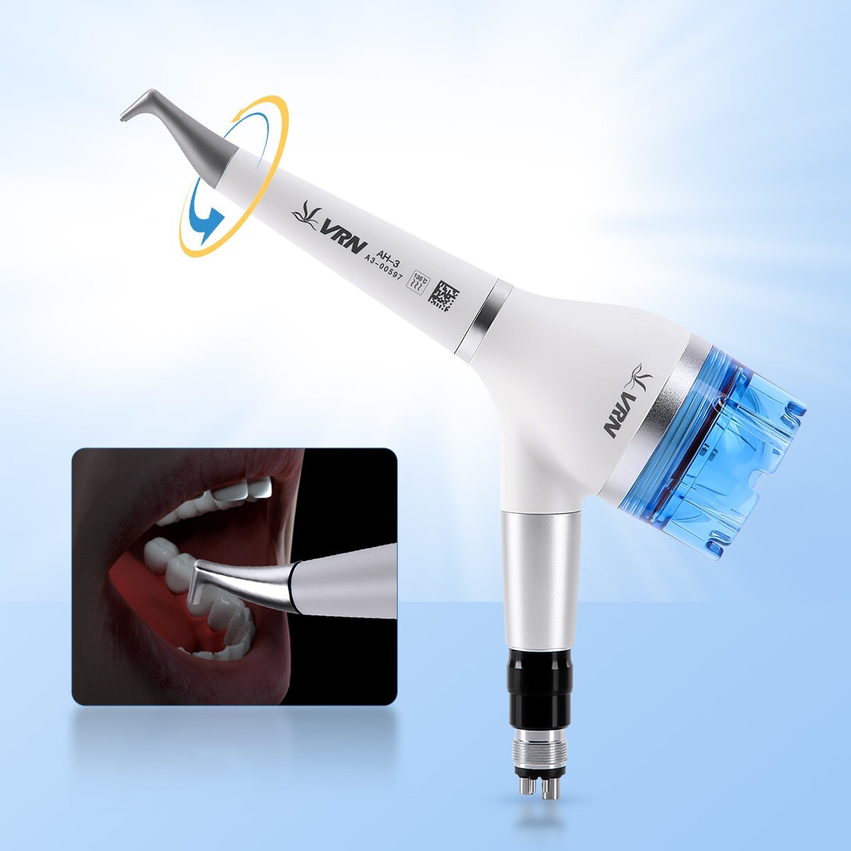AZDENT Dental Air Flow Teeth Polishing Polisher Hygiene Prophy Handpiece 4 Holes