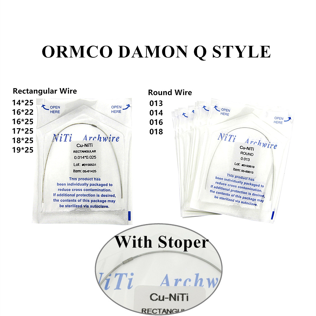 Dental Orthodontic Cu-Niti Wire Arch Wire Rectangular/Oviod Form with stoper