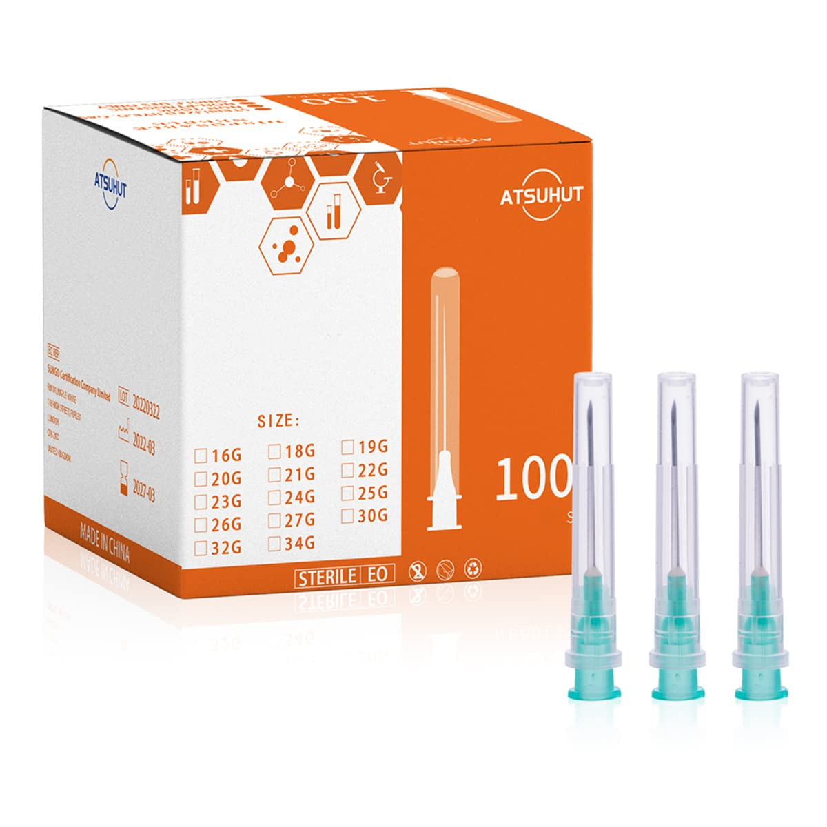 21G Luer Lock 1 in Laboratory Tools Pack of 100