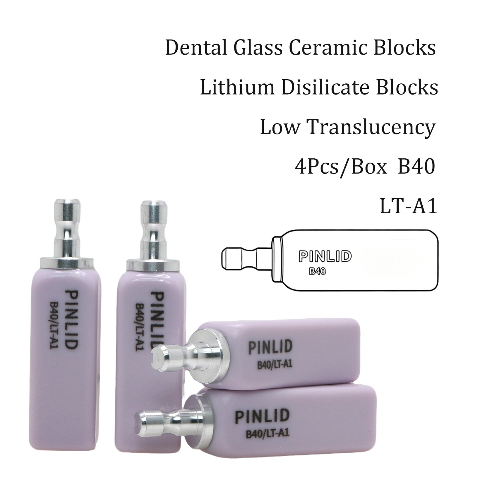 Dental Lithium Disilicate B40 Block for CEREC CAD CAM Bridge Large Restoration