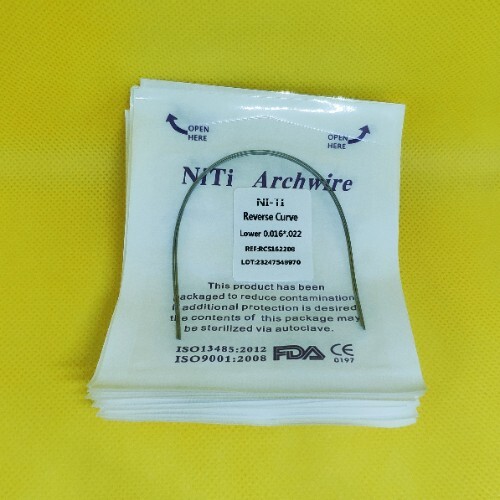 Dental Orthodontic Reverse Curve Arch Wires Super Elastic Niti Rectangular Wires