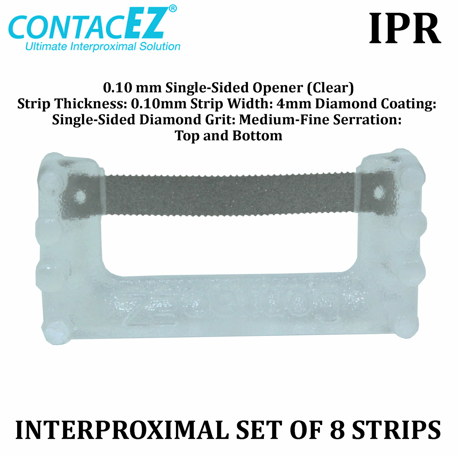 Dental ContacEZ Restorative Orthodontic IPR Interproximal Reduction 8pcs Clear
