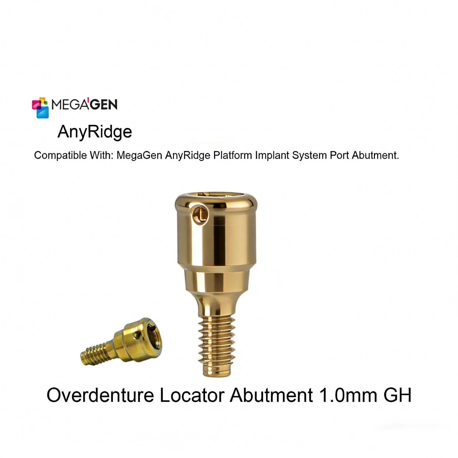 MegaGen AnyRidge Internal Hex 1-7.0mm GH Locator Abutment Fit ZEST Locator Males