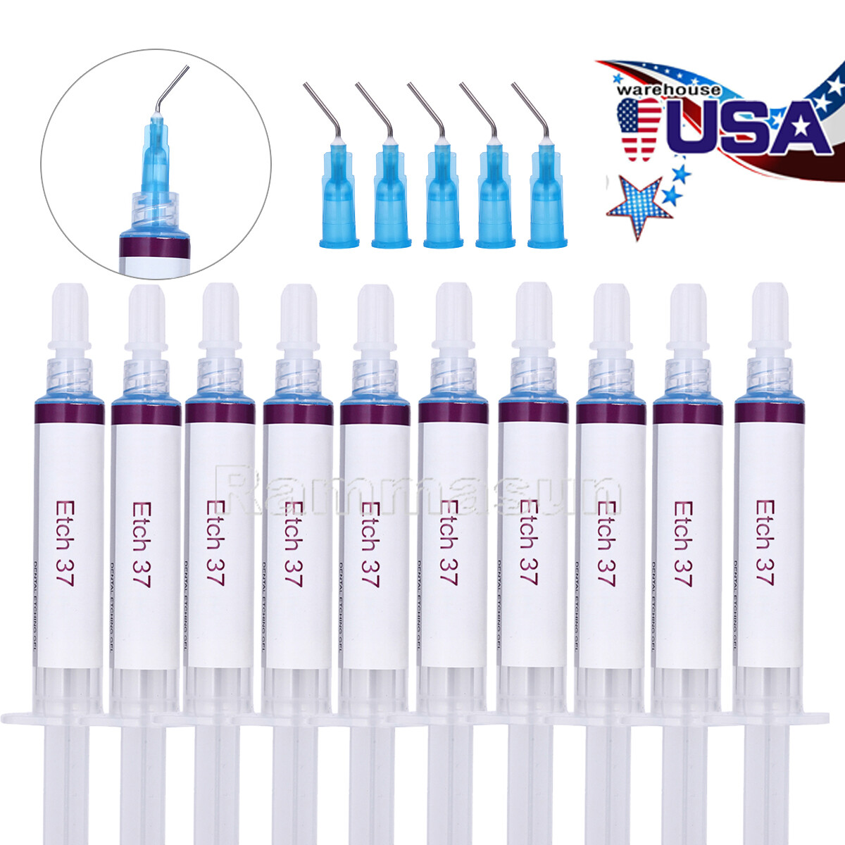 DX Dental Etchant Gel 37% Acid Etching Silica Gel Syringe Composite Resin 5ml/Pc