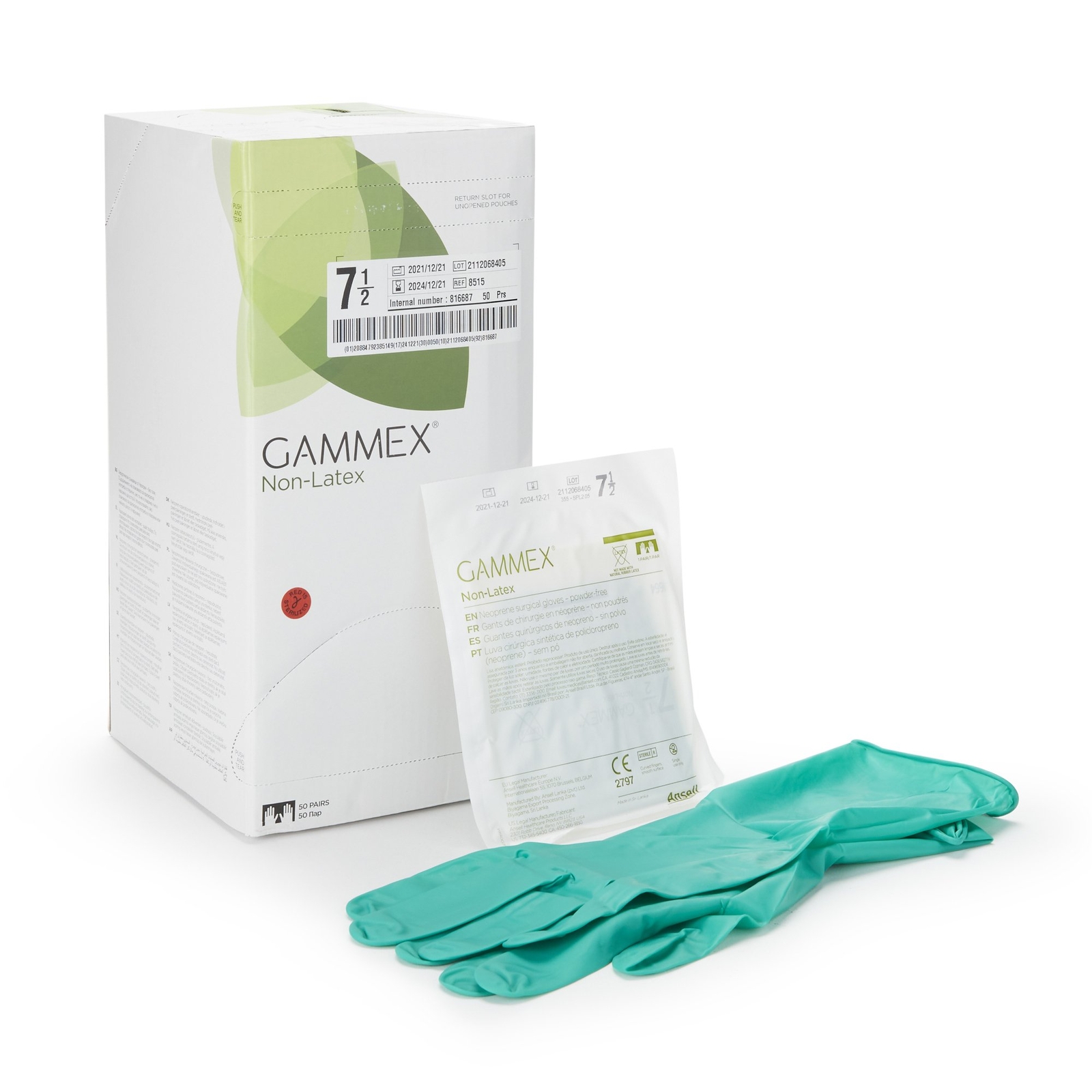GAMMEX Non-Latex Polyisoprene Surgical Glove – 50 per Box