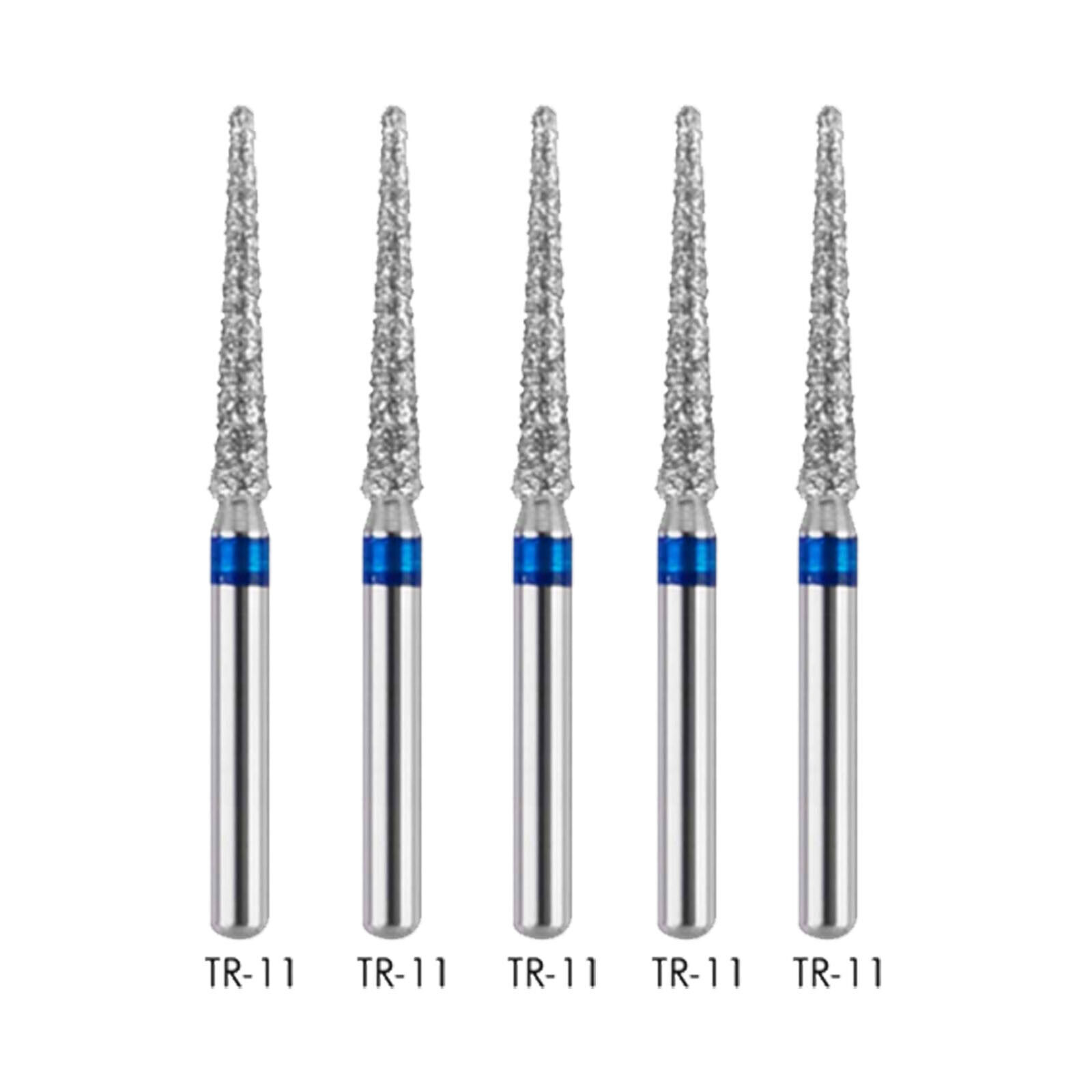 5PCS DIA-BURS Dental High Speed Air Turbine Handpiece FG Diamond Burs 158 Types