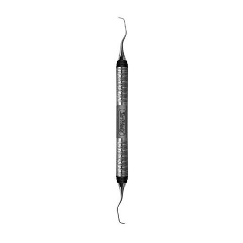 HU-FRIEDY#5/6 GRACEY CURETTE, EXTRA RIGID #7 SATIN STEEL COLOURS HANDLE (x4)
