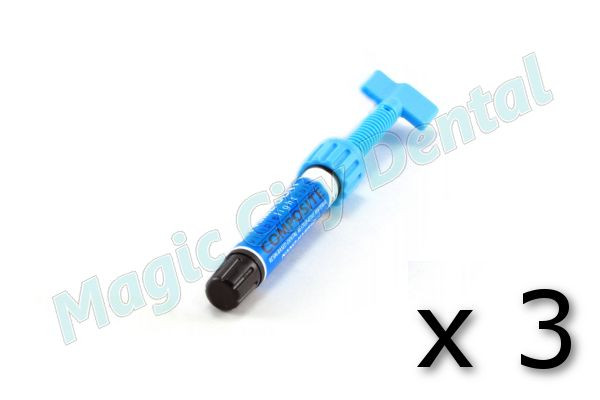 Prime-Dent Light Cure Nano-Hybrid Dental Resin A3 Syringe #001-601A3 (Set of 3)