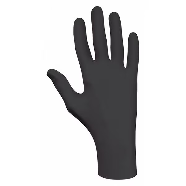Showa 6112PF, Disposable Gloves, 3.9 mil Palm, Nitrile, Powder-Free, L, 100 PK,