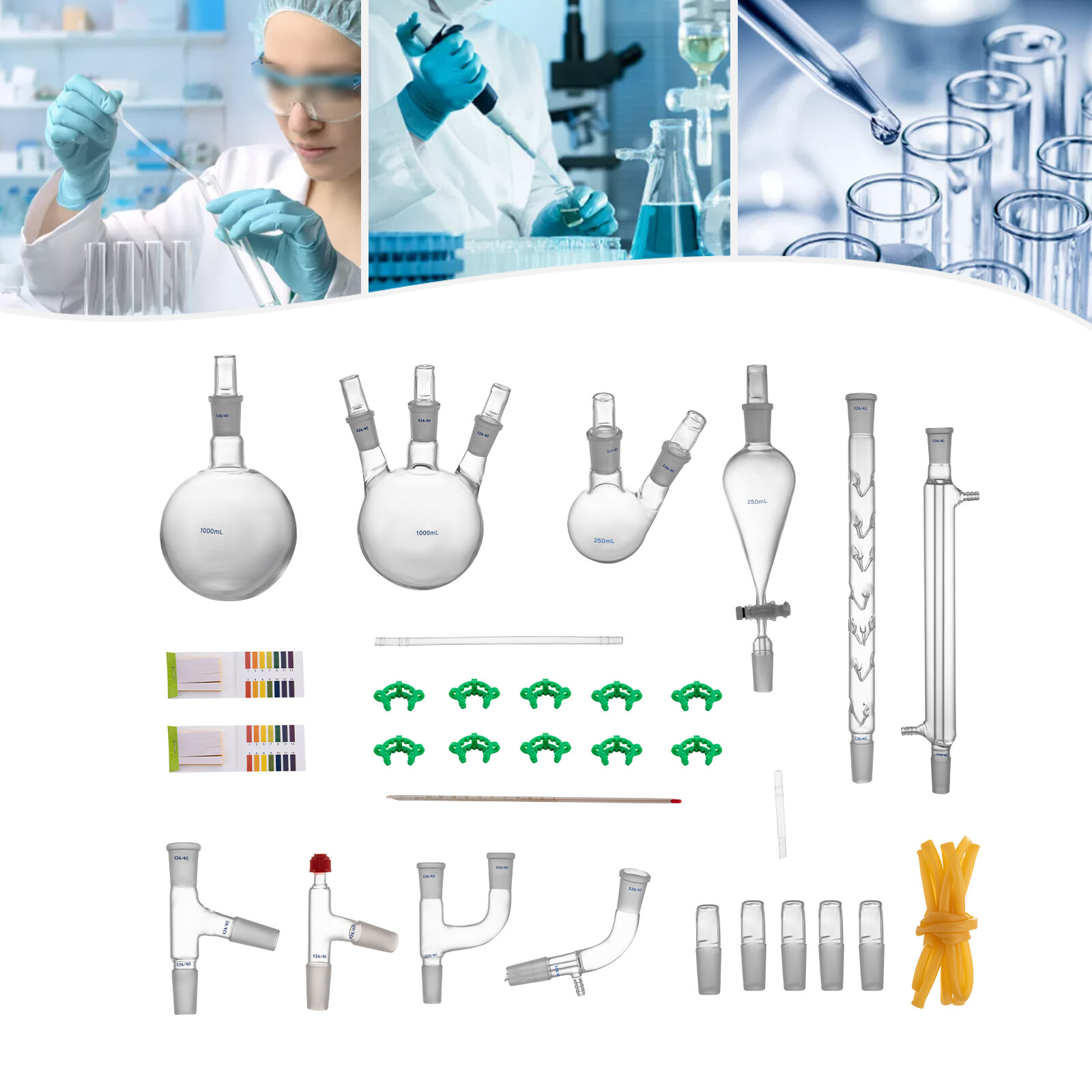 Laboratory Glassware Kit Distillation Chemistry Lab Glassware Kit 250-1000ml