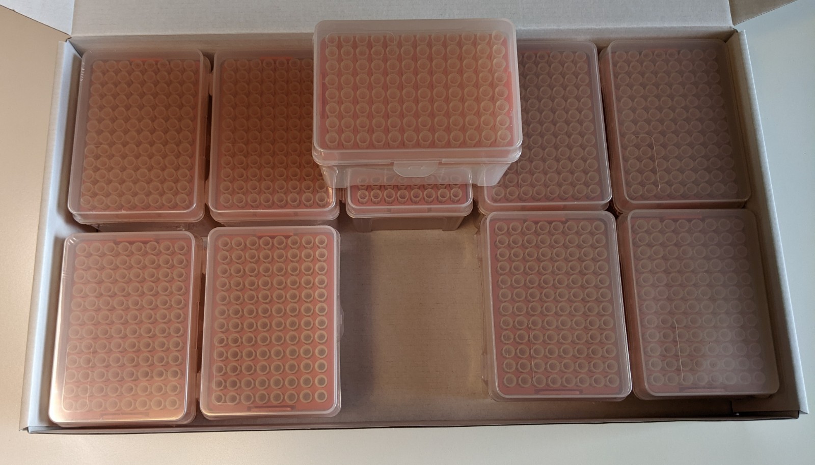 200uL Universal Sterile Racked Pipette Tips, 960pcs/box, 4800pcs/case