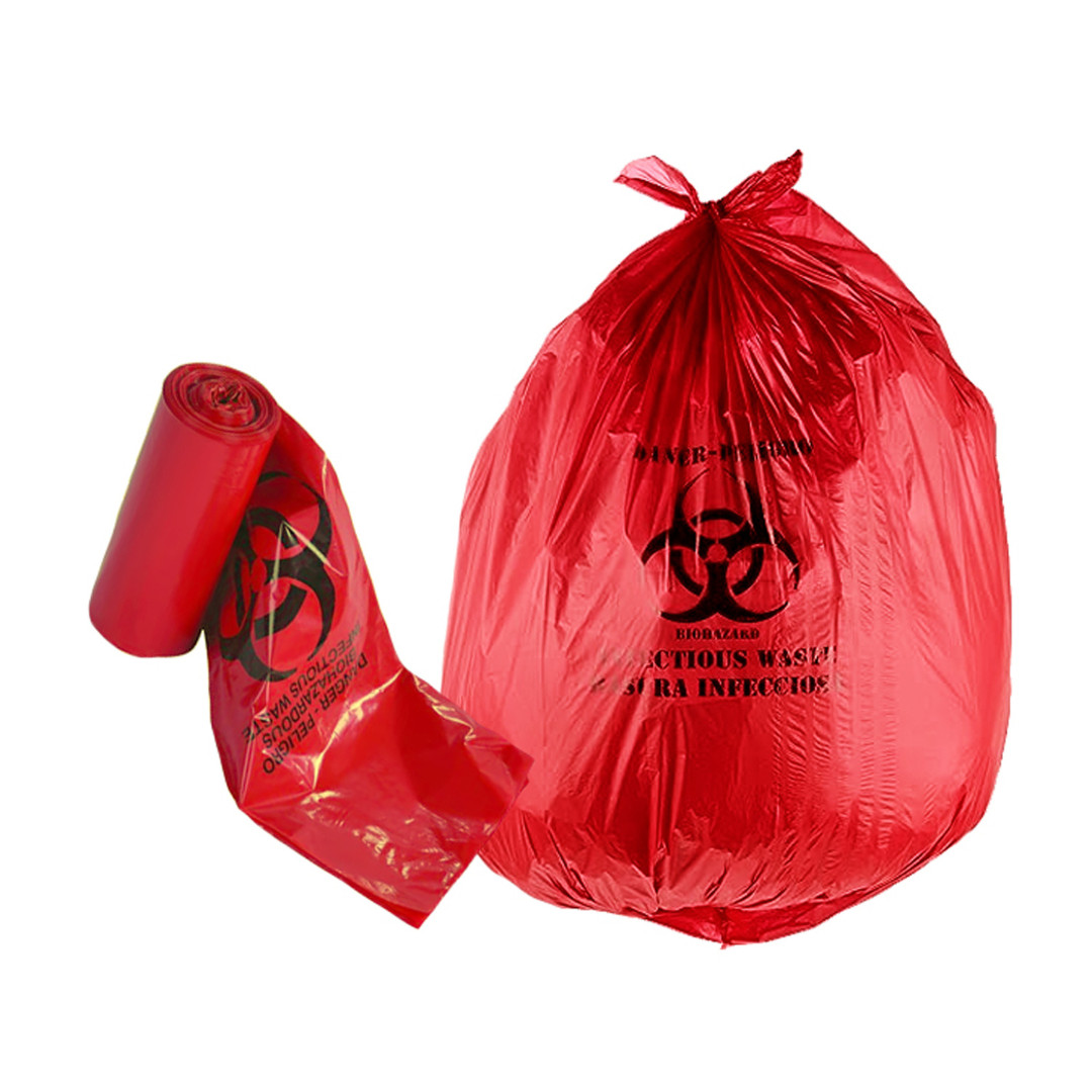 Biohazard Bags (2-45 Gallon), Red