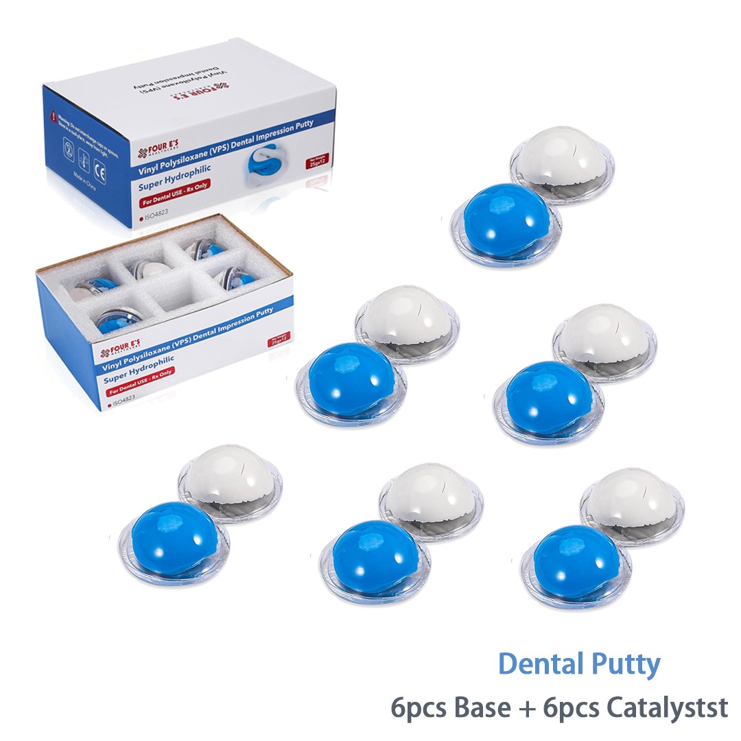 Dental Impression Material Dental Putty Fast VPS PVS (6*Base & 6*Catalyst) New